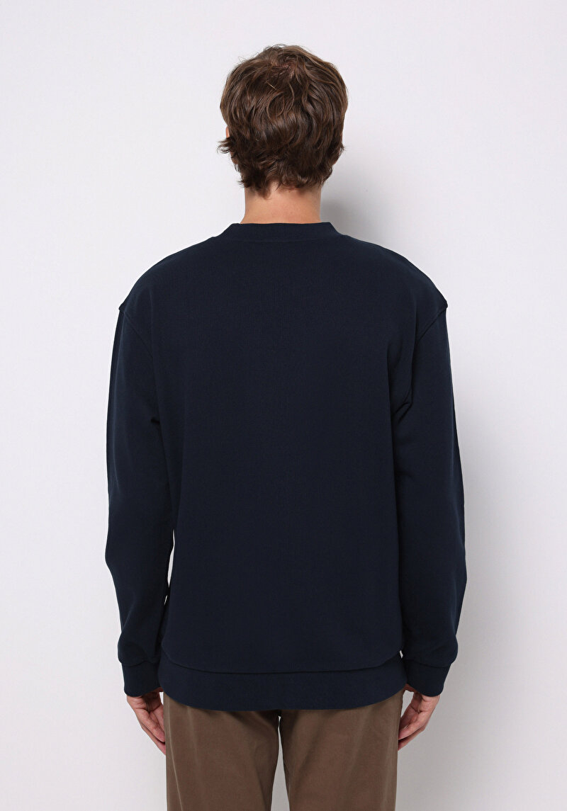 Comfort Fit Erkek Lacivert Sweatshirt