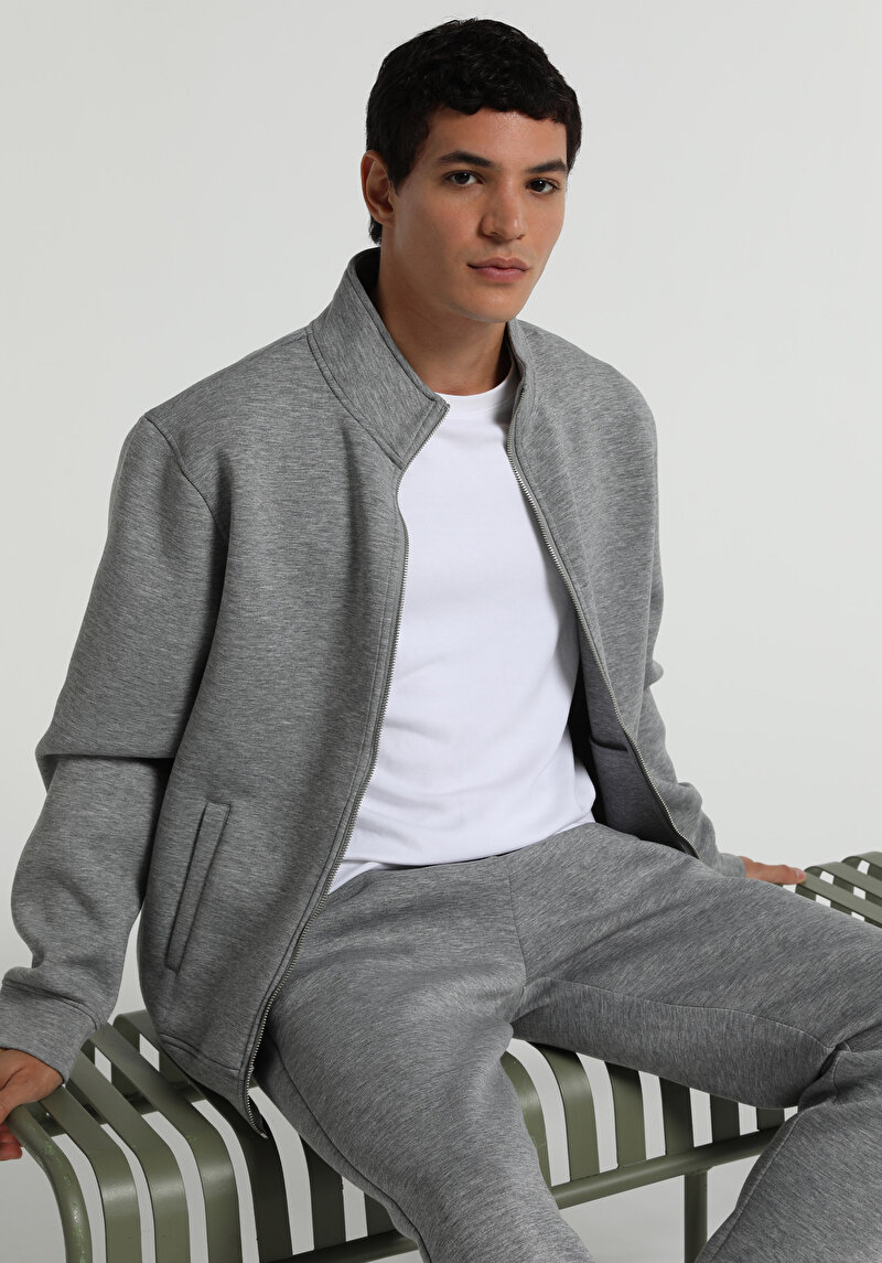 Regular Fit    Erkek Gri Ceket