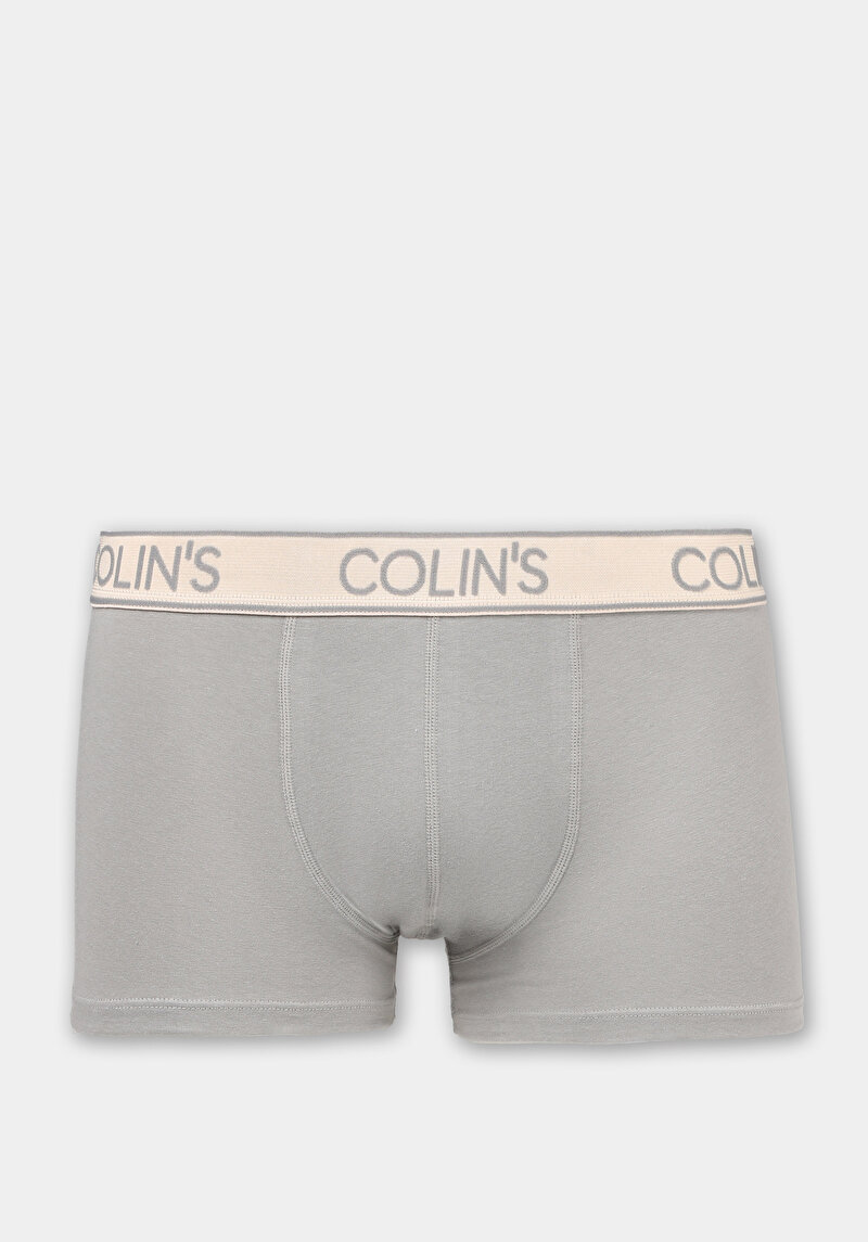 Trunk Fit Düz Erkek Gri Boxer