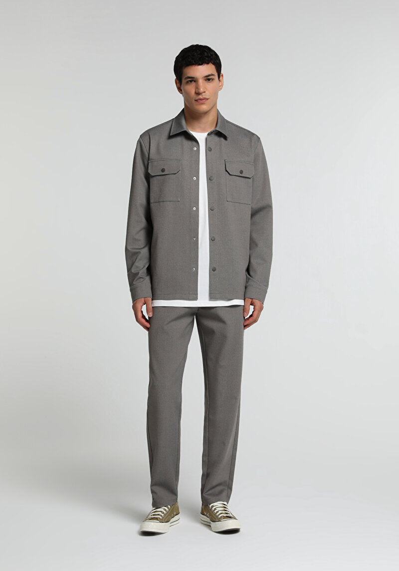 Regular Fit Orta Bel Düz Erkek Kahverengi Eşofman Altı