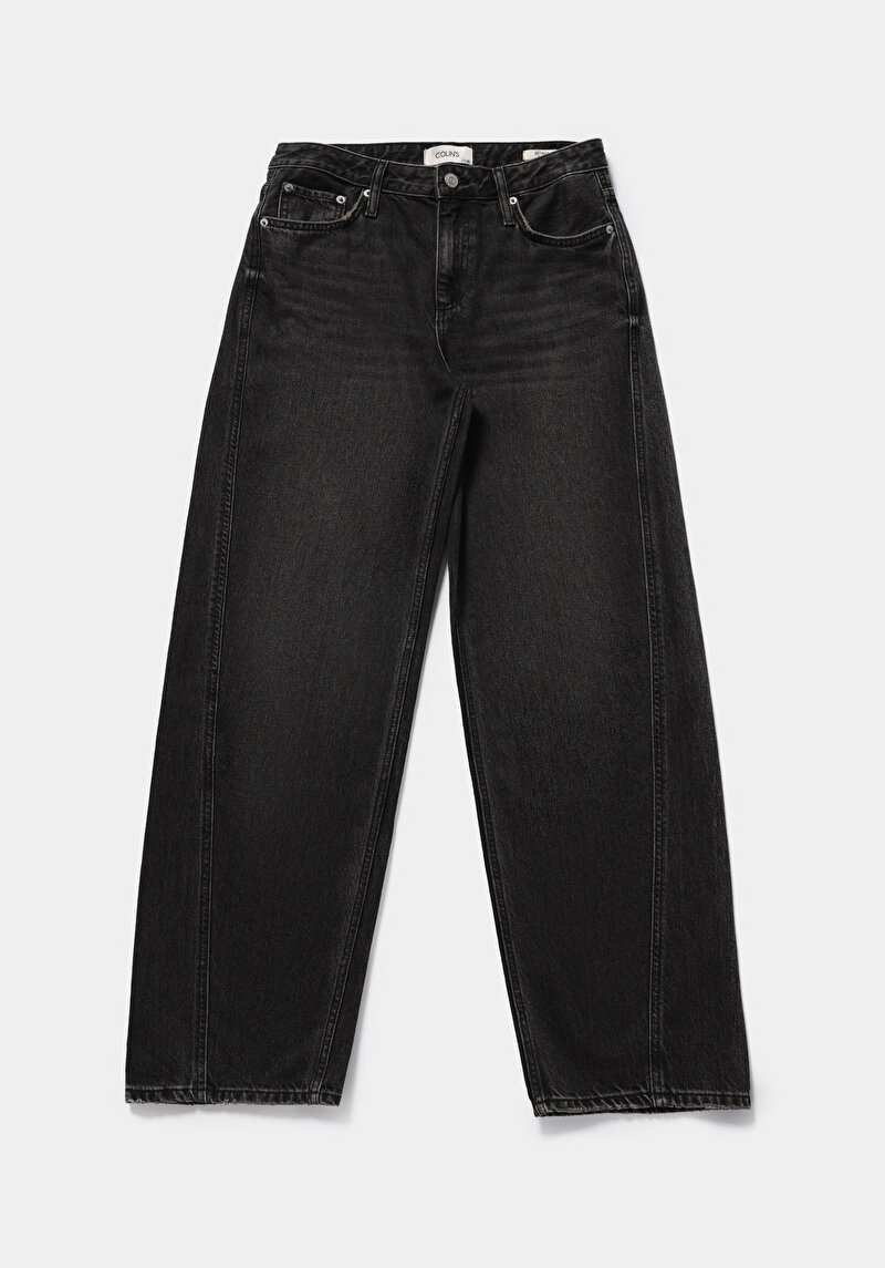 Baggy Fit   Kadın Over Dyed Denim Jean Pantolon