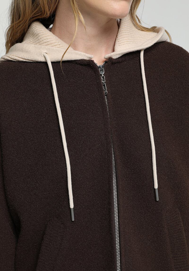Regular Fit Polo Yaka Çizgili Kadın Çok Renkli Kısa Kol Kazak
