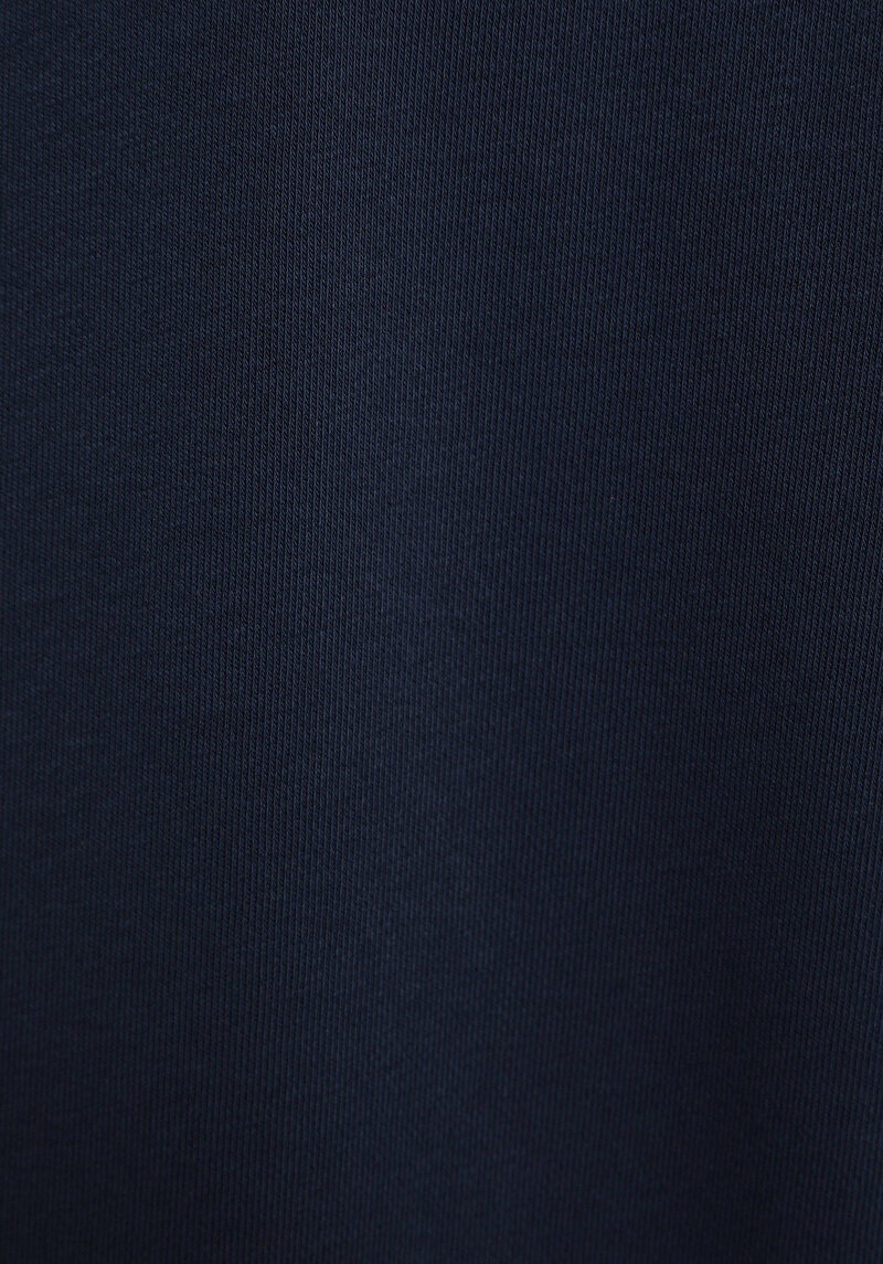 Relaxed Fit Kapüşonlu Düz Erkek Lacivert Sweatshirt