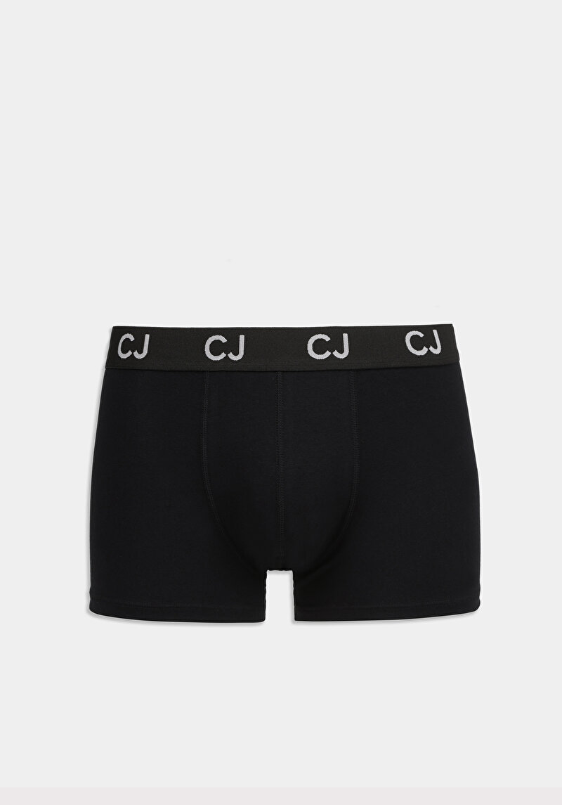 Trunk Fit Düz Erkek Siyah Boxer