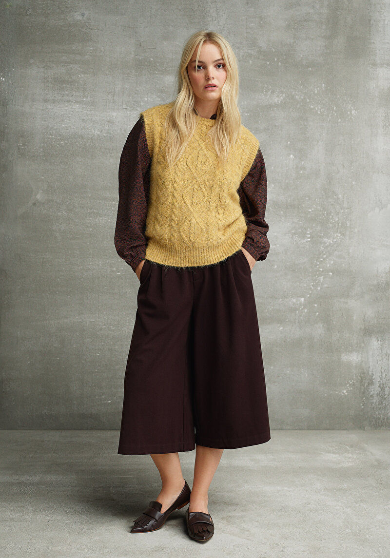 Fashion Fit Kadın Kahverengi Gömlek