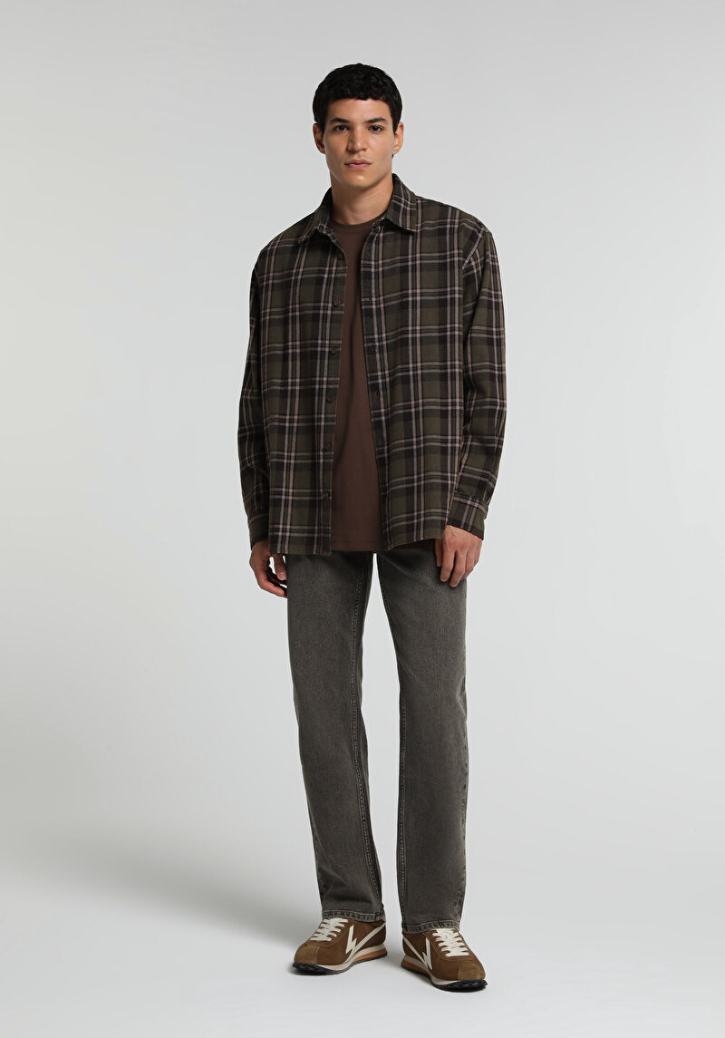 Relaxed Straight Fit Erkek Over Dyed Denim Jean Pantolon