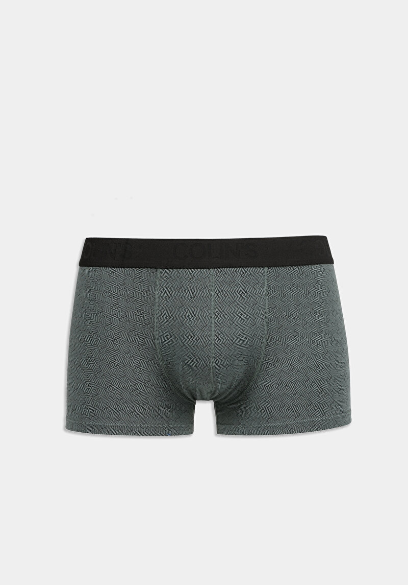 Trunk Fit Baskılı Erkek Yeşil Boxer