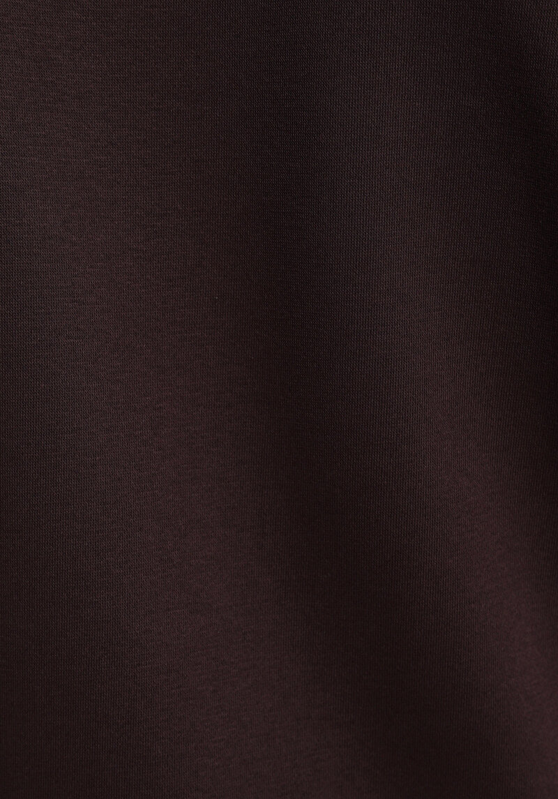 Relaxed Fit Kapüşonlu Düz Erkek Mor Sweatshirt