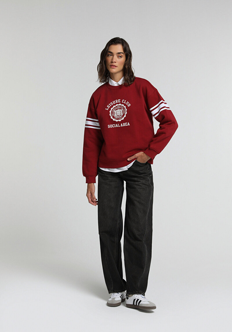 Baggy Fit   Kadın Over Dyed Denim Jean Pantolon