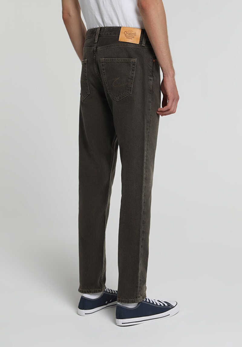 Straight Fit Erkek Over Dyed Denim Jean Pantolon
