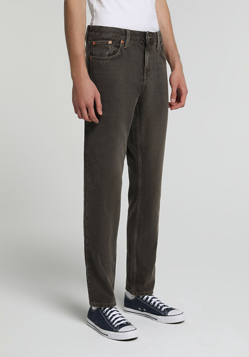 Straight Fit Erkek Over Dyed Denim Jean Pantolon