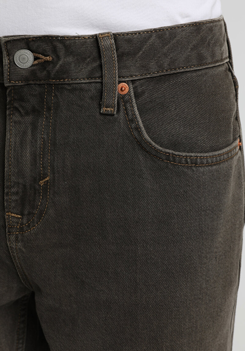 Straight Fit   Erkek Over Dyed Denim Jean Pantolon