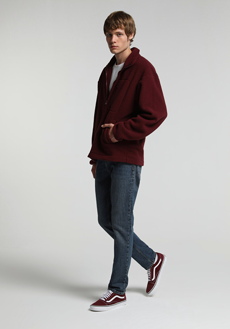 Straight Fit Orta Bel Düz Paça Erkek Dark İndigo Denim Jean Pantolon