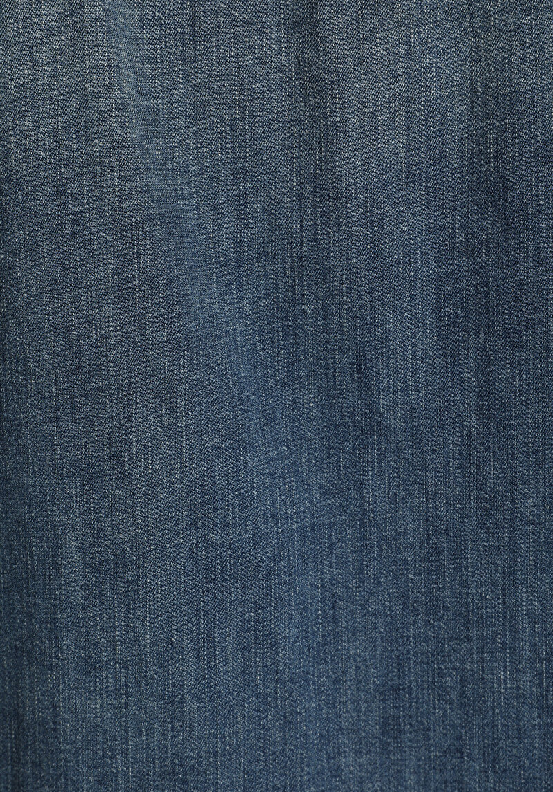 Regular Fit Klasik Yaka Düz Erkek Mid İndigo Denim Uzun Kol Gömlek