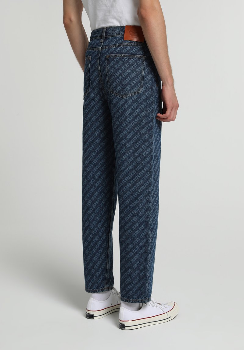 Barrel Fit Erkek Mid İndigo Denim Jean Pantolon