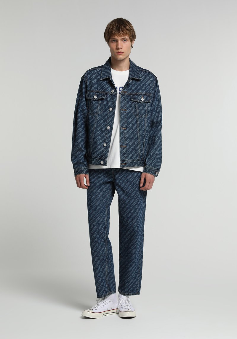 Barrel Fit Erkek Mid İndigo Denim Jean Pantolon