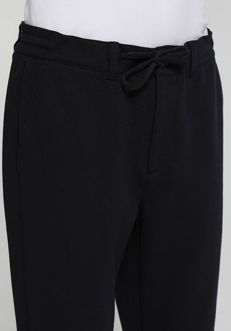 Regular Fit Orta Bel Düz Paça Erkek Lacivert  Pantolon
