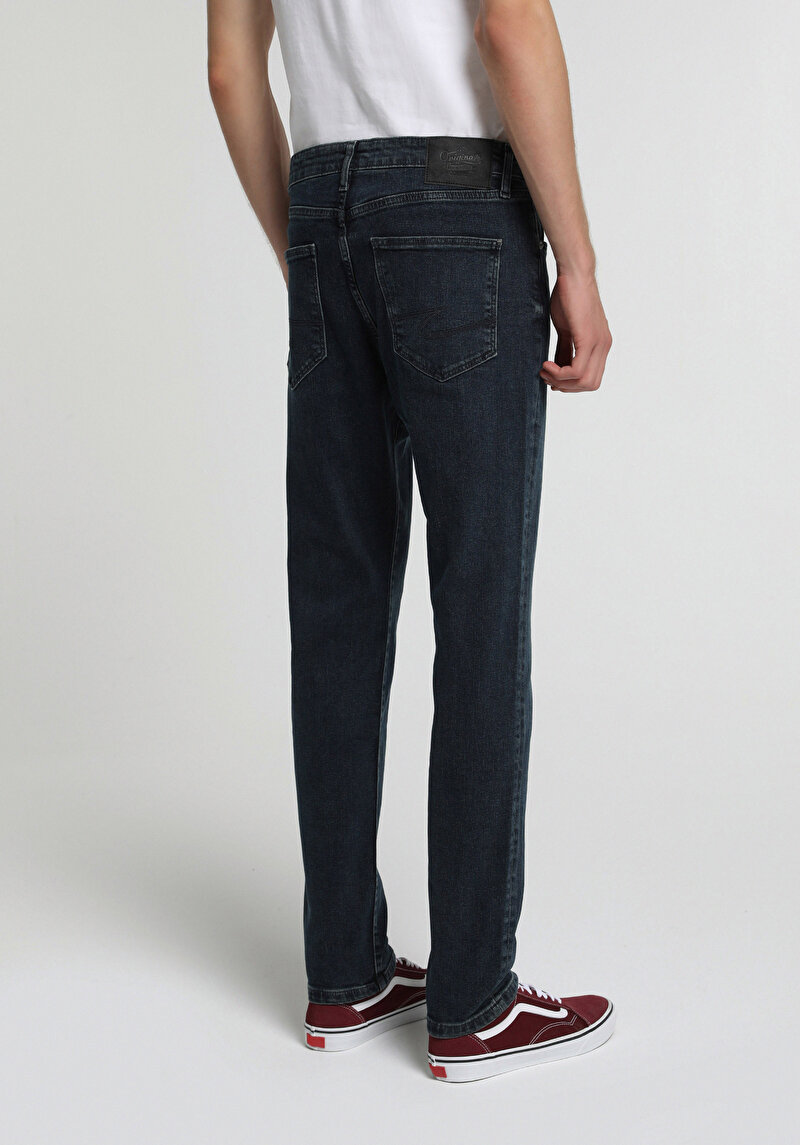 Skinny Fit   Erkek Over Dyed Denim Jean Pantolon