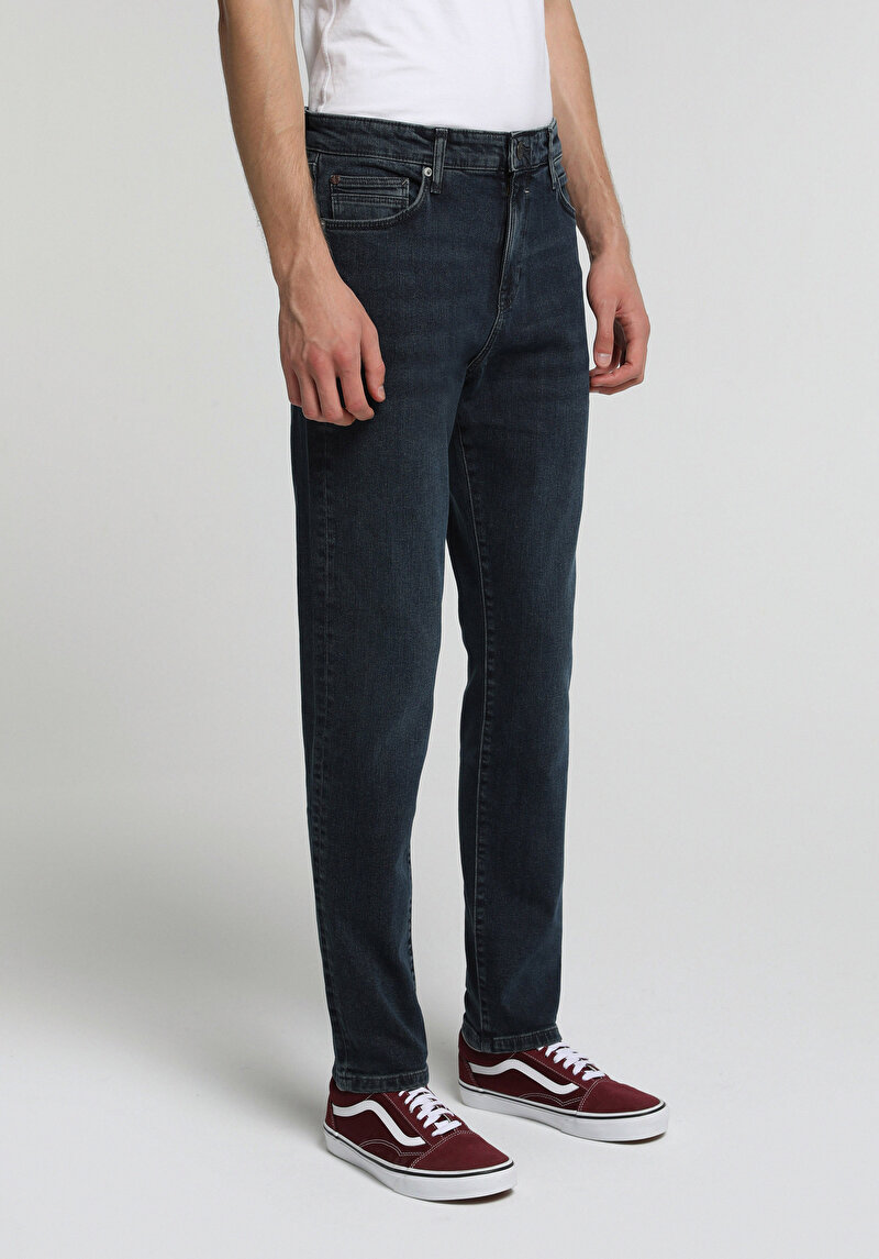 Skinny Fit   Erkek Over Dyed Denim Jean Pantolon