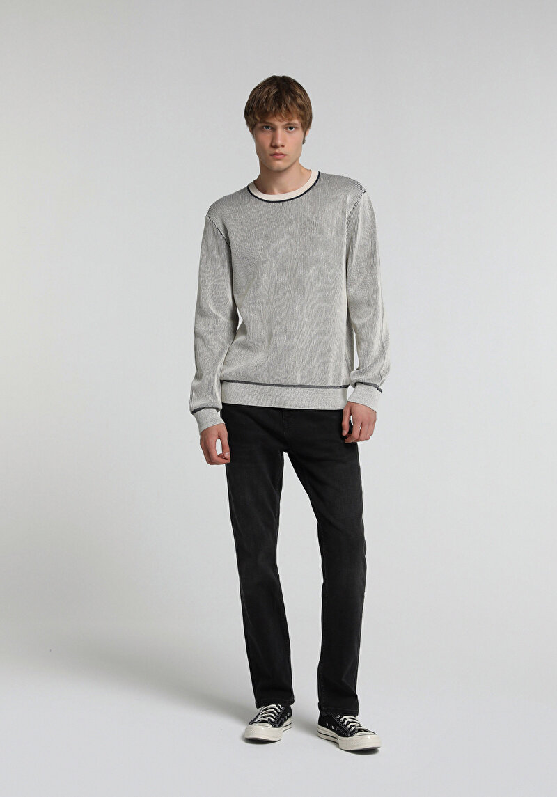 Relaxed Straight Fit   Erkek Black Black Denim Jean Pantolon