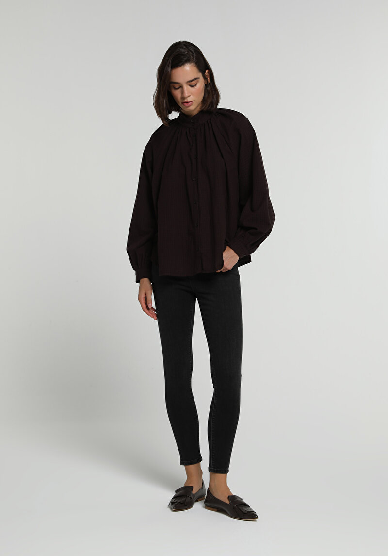 High Rise Super Skinny Fit   Kadın Black Black Denim Jean Pantolon