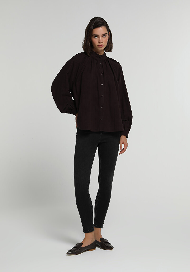High Rise Super Skinny Fit   Kadın Black Black Denim Jean Pantolon