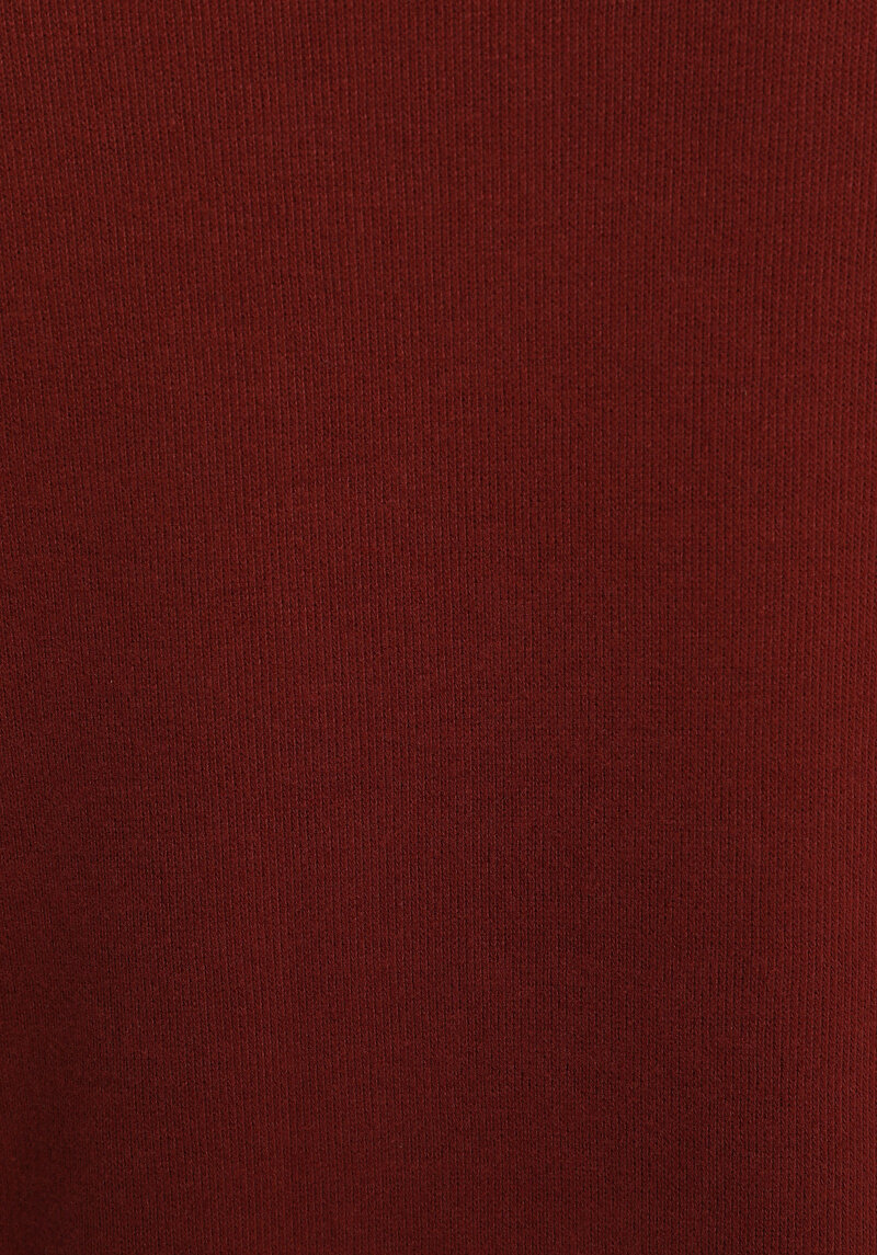 Regular Fit High Neck Baskılı Kadın Bordo Sweatshirt