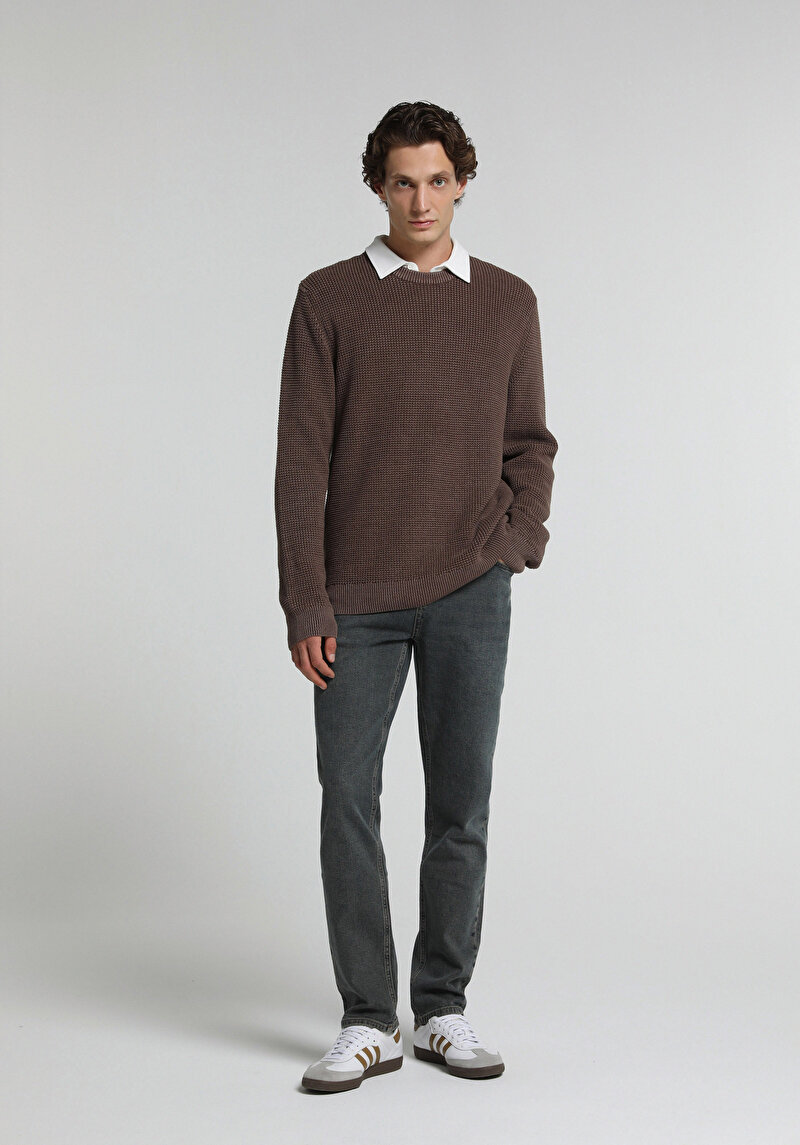 Straight Fit Erkek Over Dyed Denim Jean Pantolon
