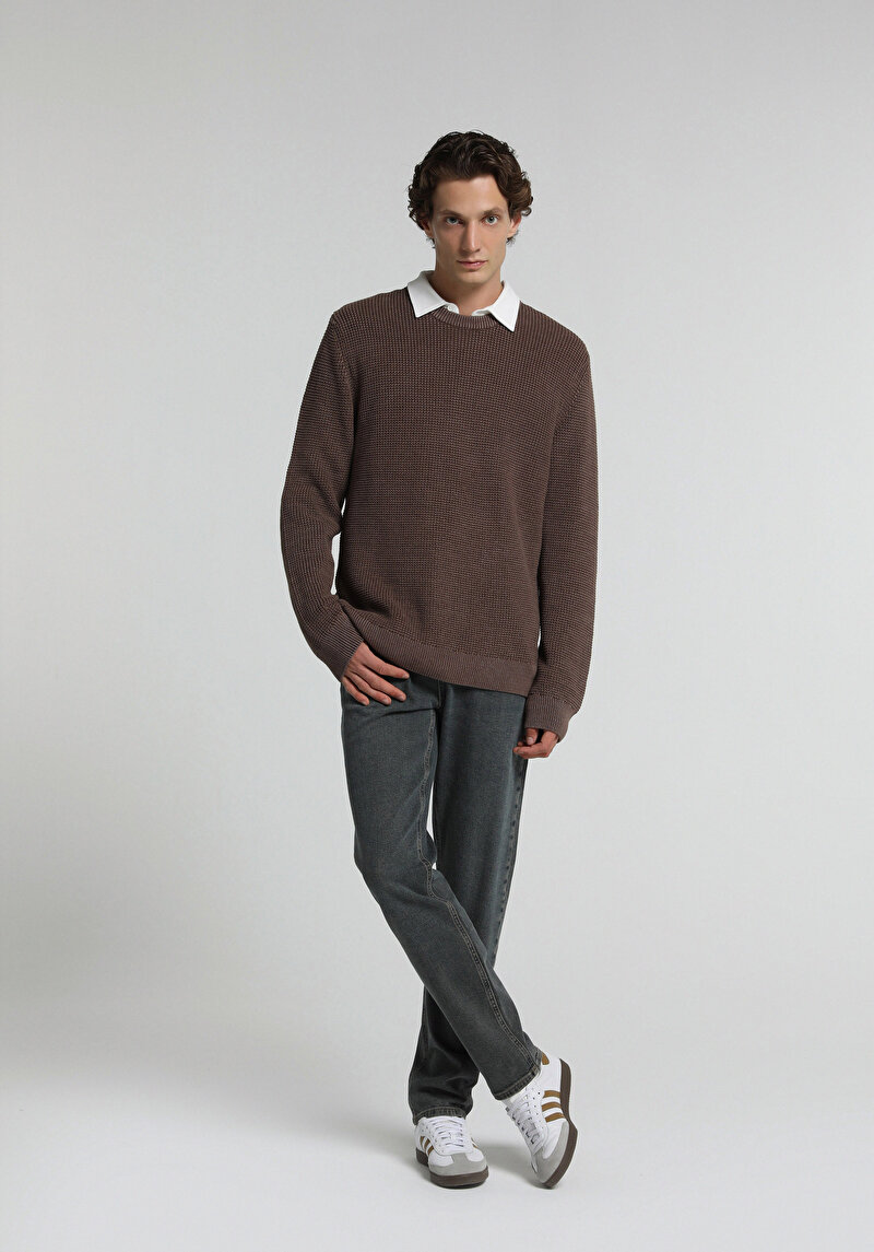 Straight Fit Erkek Over Dyed Denim Jean Pantolon
