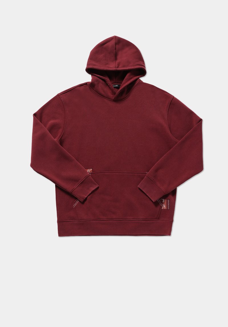 Relaxed Fit Kapüşonlu Düz Erkek Bordo Sweatshirt
