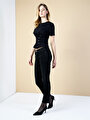 thumb-792 Mıla Regular Fit Orta Bel Düz Paça Kadın Siyah Jean Pantolon Cl1033863