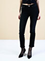 thumb-792 Mıla Regular Fit Orta Bel Düz Paça Kadın Siyah Jean Pantolon Cl1033863