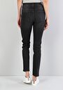 thumb-Slim Fit Orta Bel Daralan Paça Kadın Mavi Jean Pantolon