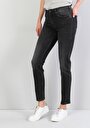 thumb-Slim Fit Orta Bel Daralan Paça Kadın Mavi Jean Pantolon