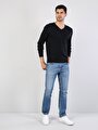 thumb-Regular Fit Yuvarlak Yaka  Erkek Lacivert Kazak Cl1023230