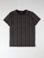 thumb-Regular Fit Yuvarlak Yaka  Erkek Siyah Kısa Kol Tişört Cl1051187