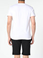 thumb-Regular Fit Yuvarlak Yaka  Erkek Beyaz Kısa Kol Tişört Cl1052836
