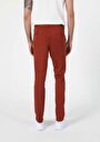 thumb-Slim Fit Orta Bel Düz Paça Erkek Turuncu  Pantolon