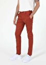 thumb-Slim Fit Orta Bel Düz Paça Erkek Turuncu  Pantolon