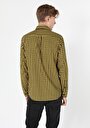 thumb-Regular Fit Shirt Neck  Erkek Sari Uzun Kol Gömlek