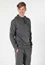 thumb-Slim Fit Gri Melanj Erkek Sweatshirt