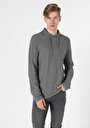 thumb-Regular Fit Sal Yaka  Erkek Gri Kazak