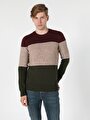 thumb-Regular Fit Yuvarlak Yaka  Erkek Çok Renkli Kazak