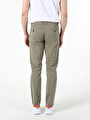 thumb-Regular Fit Orta Bel Düz Paça Erkek Yeşil  Pantolon