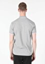 thumb-Regular Fit Polo Yaka Düz Erkek Gri Fermuarlı Kısa Kol Tişört