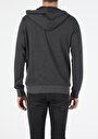 thumb-Regular Fit Kapüşonlu  Erkek Antrasit Sweatshirt