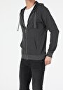 thumb-Regular Fit Kapüşonlu  Erkek Antrasit Sweatshirt