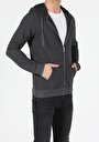 thumb-Regular Fit Kapüşonlu  Erkek Antrasit Sweatshirt