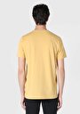 thumb-Regular Fit Yuvarlak Yaka Düz Cepsiz Erkek Sarı Kısa Kol Tişört