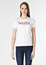 thumb-Slim Fit Yuvarlak Yaka  Kadın Beyaz Kısa Kol Tişört